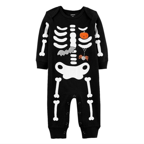Carter's Halloween skeleton jumpsuit size 24m - Picture 1 of 5